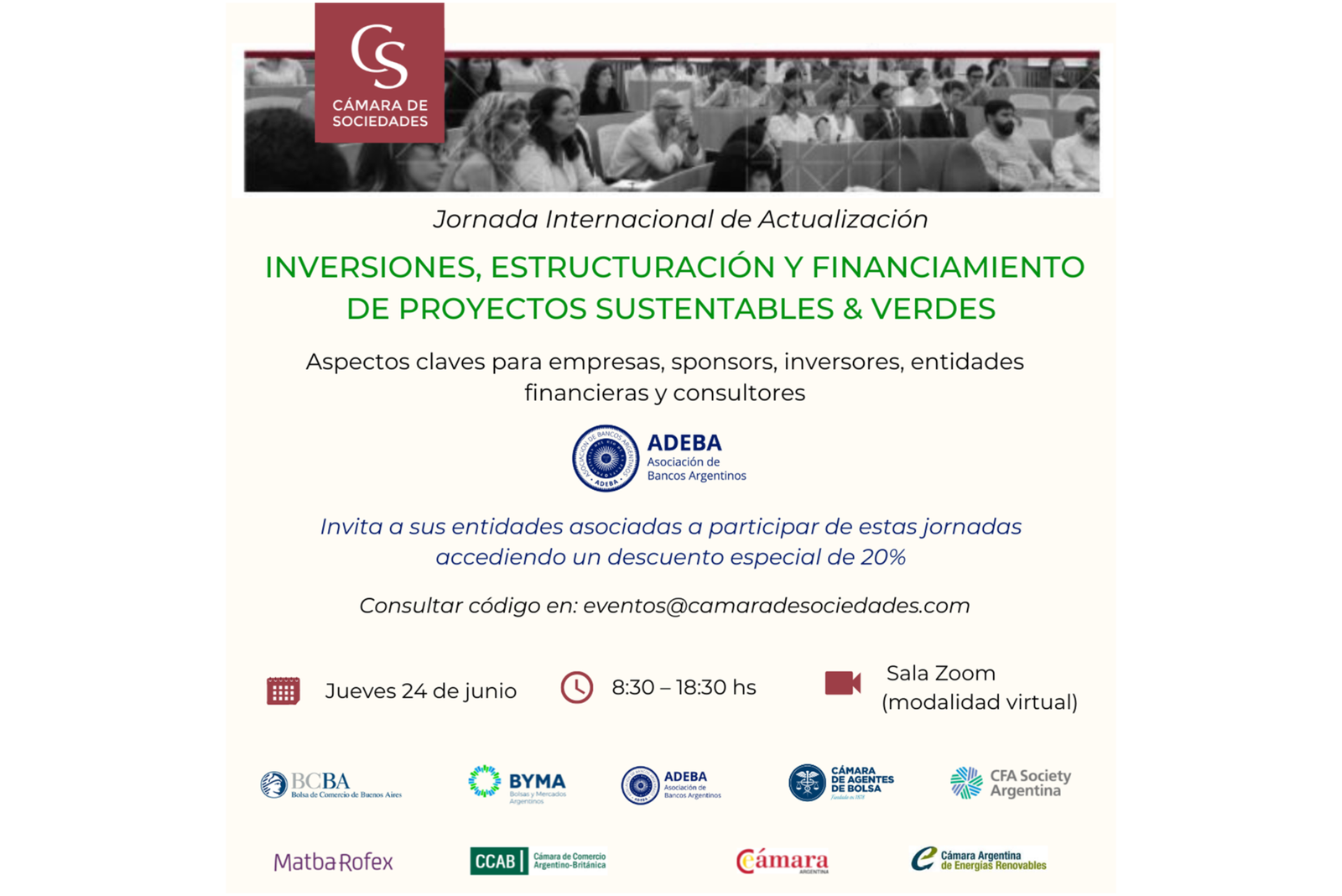 ADEBA auspiciará Jornada sobre Proyectos Sustentables & Verdes